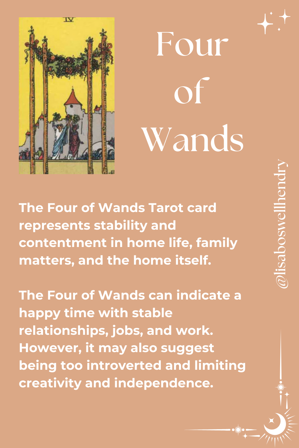 Future Tarot Meanings: Four of Wands — Lisa Boswell